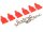 Team Raffee & Co RC Body Clip With Rubber Tab (6) Red TRC/HY00148R