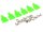 Team Raffee & Co RC Body Clip With Rubber Tab (6) Green TRC/HY00148G