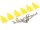 Team Raffee & Co RC Body Clip With Rubber Tab (6) Yellow TRC/HY00148Y
