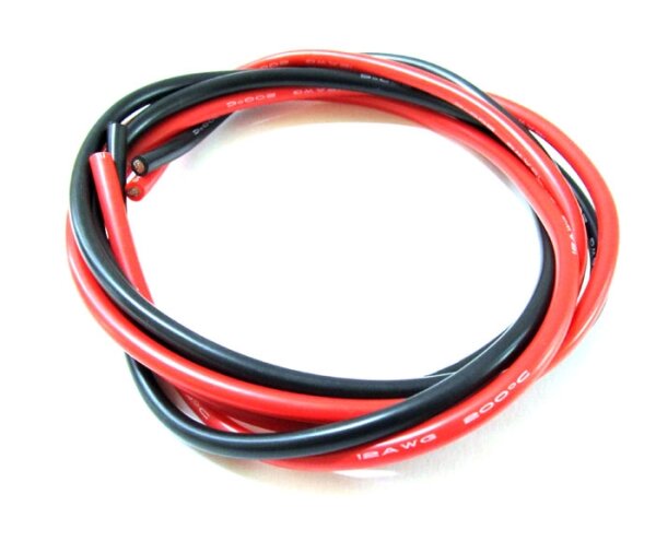Team Raffee & Co 12 Gauge Silicone Wire Black & Red 100CM Each 12AWG 12GA WRA0010