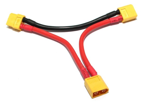 Team Raffee & Co XT60 2S Battery Harness For 2Packs In Series 12AWG - WRA0050