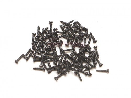 Team Raffee & Co Self-Tapping Screws M1*5 (100) for RC Scaled  Diamond Plate & Fender Black TRC/302750BK