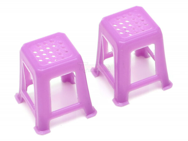 Team Raffee & Co Scale Accessories - Stool (2) Purple BRSCAC307P