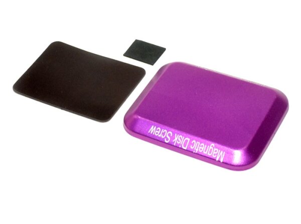 Team Raffee & Co Aluminum Screw Tray With Magnetic Pad For RC Car (108MM X88MM) Purple BRHY00315P