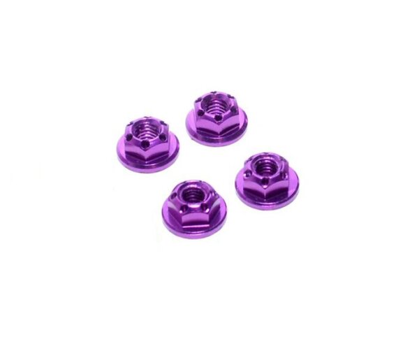 Team Raffee & Co Realistic Aluminum Serrated Wheel Locknut (4 pcs) Purple for Miscellaneous  All BRHY00419P