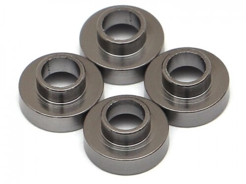 Team Raffee & Co Aluminum Servo Washer (4) 3x7.5mm Gun Metal TRC/302442GM
