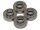 Team Raffee & Co Aluminum Servo Washer (4) 3x7.5mm Gun Metal TRC/302442GM