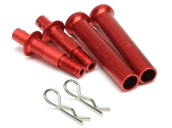 Team Raffee & Co Adjustable Aluminum Body Post - 1 Pair Red TRC/HY00196R