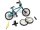 Team Raffee & Co Scale Accessories - BMX Bike w/ Spare Wheels Style A 1Pc Blue BRSCAC230B