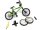 Team Raffee & Co Scale Accessories - BMX Bike w/ Spare Wheels Style A 1Pc Green BRSCAC230G