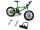 Team Raffee & Co Scale Accessories - BMX Bike w/ Lock & Wrench Style B 1Pc Green BRSCAC231G