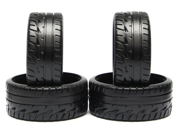 Team Raffee & Co Drift Tire with Realistic Tire Pattern (4pcs) For 1/10 RC Car BRTY-010