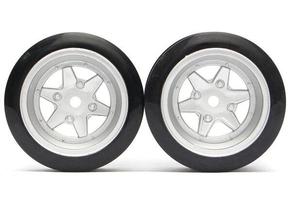 Team Raffee & Co Classic Fake Tire Wall Wheel Set (2Pcs) Silver For 1/10 RC Car (3mm Offset) BRTR-5034S.3