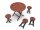 Team Raffee & Co Scale Accessories Old School Round Folding Table and Chair set BRSCAC105