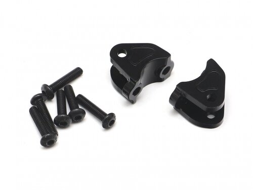 Team Raffee & Co Aluminum Upper Suspension Link Mount (2) Black for Tamiya CC02 TRC/1086006BK