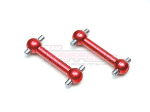 Team Raffee & Co Aluminum Chassis Dog Bone (2) Red for Tamiya TT-02 TRC/TT02-012R