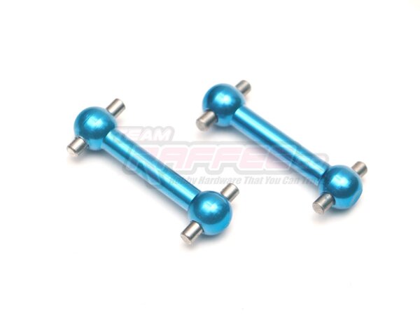 Team Raffee & Co Aluminum Chassis Dog Bone (2) Blue for Tamiya TT-02 TRC/TT02-012B