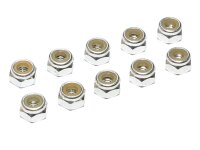 Team Raffee & Co M4 Aluminum Lock Nut (10) Silver...