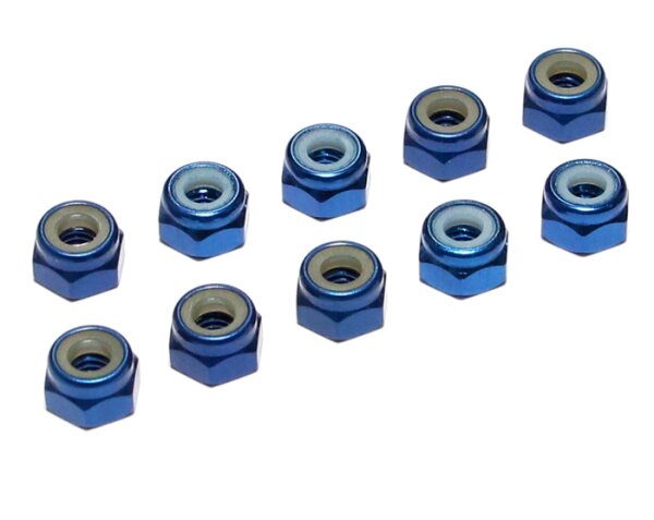 Team Raffee & Co M4 Aluminum Lock Nut (10) Blue BRSA1045B