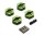 Team Raffee & Co Aluminum Hex Adapter Set Green for Axial SCX10 TRC/SCX42G