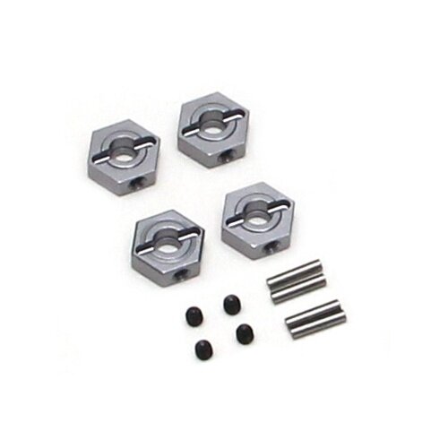 Team Raffee & Co Aluminum Hex Adapter Set Gun Metal for Axial SCX10 TRC/SCX42GM