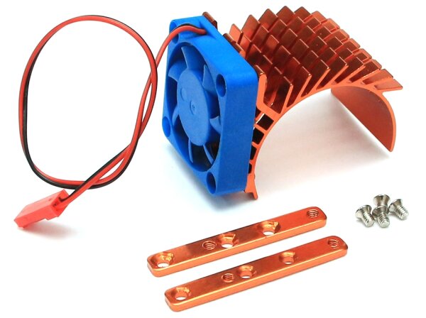 Team Raffee & Co Aluminum Motor Heat Sink w/Fan 46*29*32 Orange TRC/HY00022OR