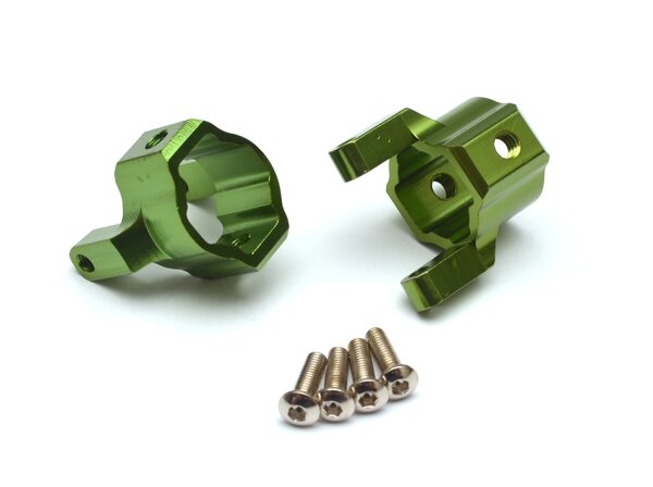 Team Raffee & Co Aluminum Castor Block (1 Pair) Green for Axial SCX10 TRC/32101G
