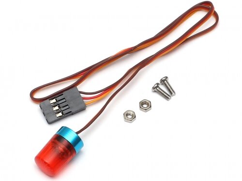 Team Raffee & Co Round 360 Degree Rotation Flash LED Police Light Small Red TRC/302432SR