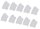 Team Raffee & Co Big Curved Drifted Track Parts (10Pcs in 1 package) White BRHY00512BW