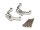Team Raffee & Co Aluminum 3 Link Roll Mount  (1 Pair) Silver for Axial SCX10 TRC/32114S