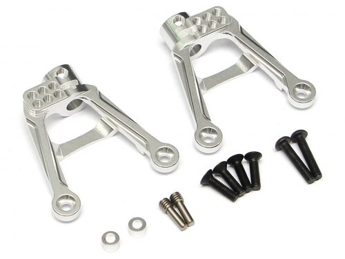 Team Raffee & Co Aluminum Rear Shock Tower (2) Silver for Axial SCX10 II TRC/302285S