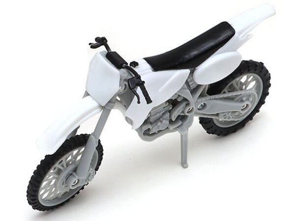 Team Raffee & Co Scale Accessories - 1/10 Motorcycle Offroad Dirt Bike 1pc White BRSCAC232W