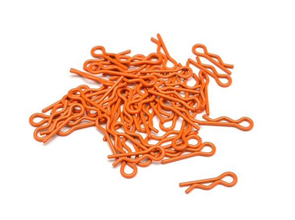 Team Raffee & Co Small-Ring Body Clips 50 pcs (15mm) Orange BRACSS50OR