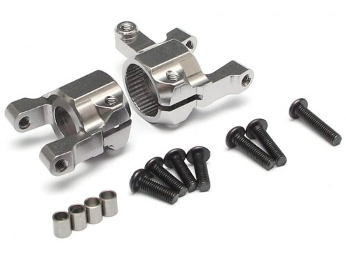 Team Raffee & Co Aluminum Front C-hub (2) Gun Metal for Axial SCX10 II TRC/302286GM