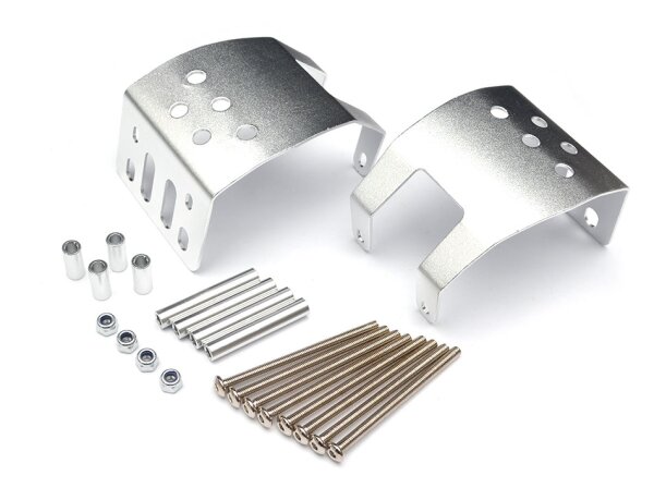 Team Raffee & Co Aluminum Front & Rear Skid Plate for SCX-10 Complete Axle (2) for Axial SCX10 BRQ90277