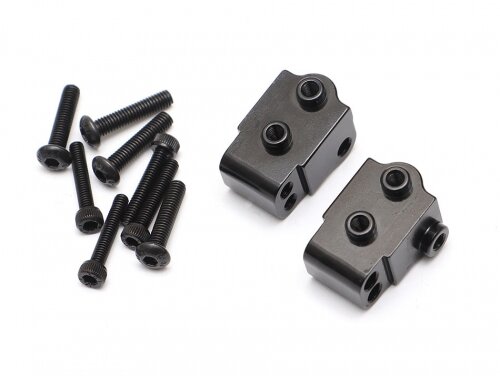 Team Raffee & Co Aluminum Rear Low 4-Link Mount (2) Black for Element RC Enduro TRC/1059004BK
