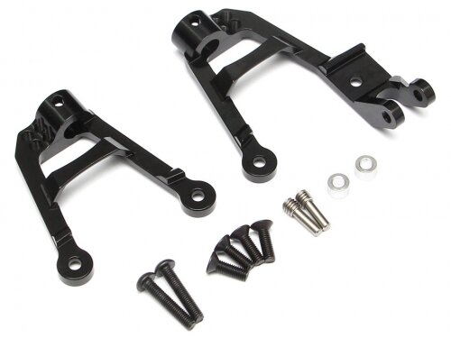 Team Raffee & Co Aluminum Front Shock Tower (2) Black for Axial SCX10 II TRC/302284BK