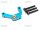 Team Raffee & Co Gear Box Roll Mount Blue for Axial SCX10 TRC/SCX35B