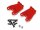 Team Raffee & Co Aluminum Front & Rear Shock Towers (2) Red for Tamiya CC02 TRC/1086008R