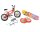 Team Raffee & Co RC Scale Accessories - Mini Bicycle & Skateboard & U Lock & Tools Set Red BRSCAC054R