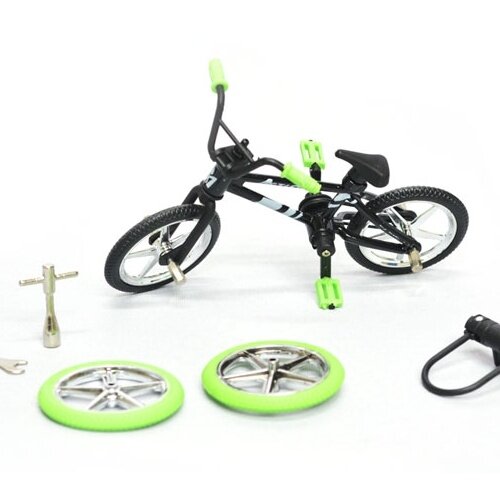 Team Raffee & Co RC Scale Accessories - Mini Bicycle & Skateboard & U Lock & Tools Set Black BRSCAC054BK