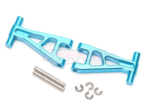 Team Raffee & Co Aluminum Rear Upper Arm (2) Blue for Tamiya TT-02 TRC/TT02-006B
