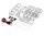 Team Raffee & Co Realistic Folding 4 Bucket  Light Bar W/high Brightness Spot Led Light Set Silver for Miscellaneous  All BRHY00404S