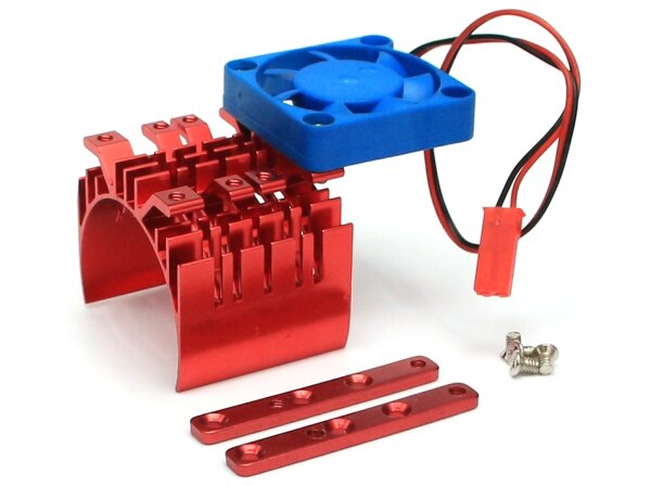 Team Raffee & Co Aluminum Motor Heat Sink w/Fan 36*29*38 Red TRC/HY00020R