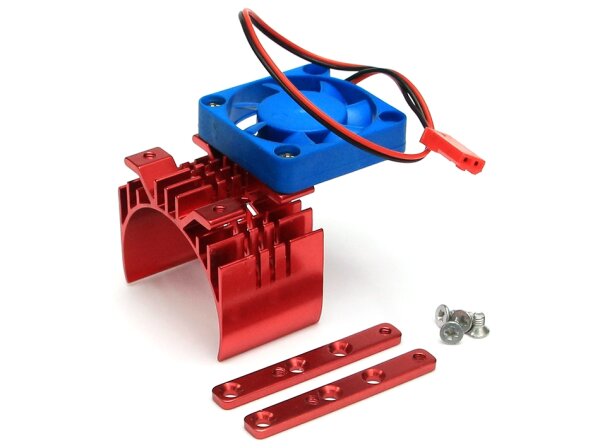 Team Raffee & Co Aluminum Motor Heat Sink w/Fan 46*36*38 Red TRC/HY00021R