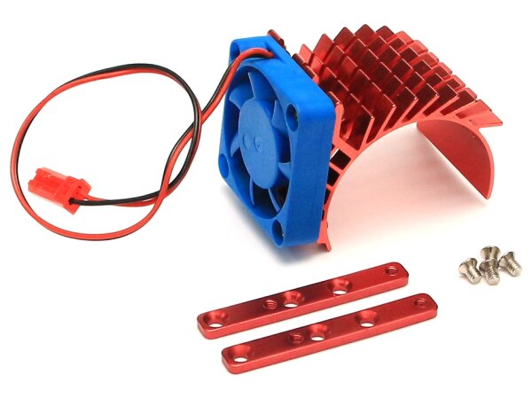 Team Raffee & Co Aluminum Motor Heat Sink w/Fan 46*29*32 Red TRC/HY00022R