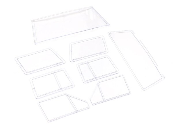 Team Raffee & Co Windshield & Side Window Part for Comanche 1/10 Pickup Truck Hard Plastic Body TRC/320355B