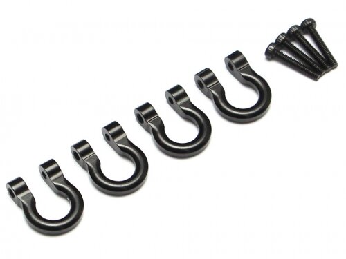 Team Raffee & Co Aluminum Towing Hook for RC Crawler (4) Black TRC/302309BK