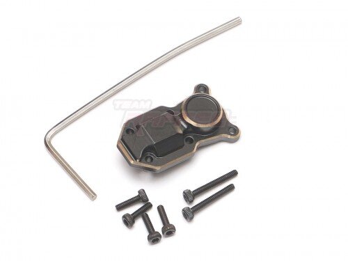 Team Raffee & Co Brass Axle Housing Cover Black for Axial SCX24 TRC/302833