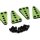 Team Raffee & Co Aluminum Upper Shock Mount Set Green for Axial SCX10 TRC/SCX43G